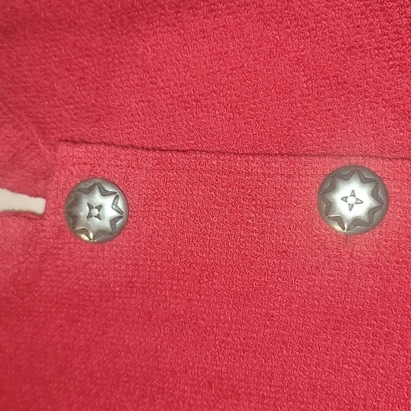 Red Western Vest with Concho Buttons - Picture 2 of 2